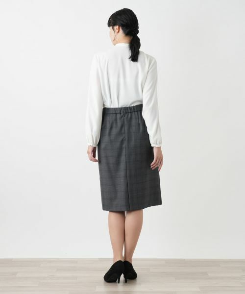 Leilian / レリアン ミニ・ひざ丈スカート | チェックタイトスカート【LORO PIANA】 | 詳細7