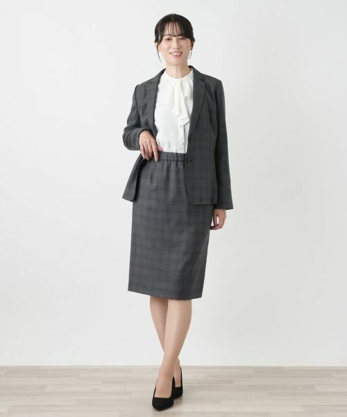 Leilian / レリアン ミニ・ひざ丈スカート | チェックタイトスカート【LORO PIANA】 | 詳細8