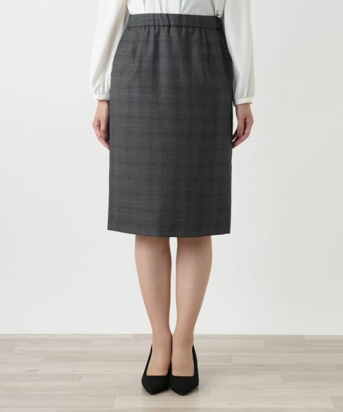 Leilian / レリアン ミニ・ひざ丈スカート | チェックタイトスカート【LORO PIANA】 | 詳細9