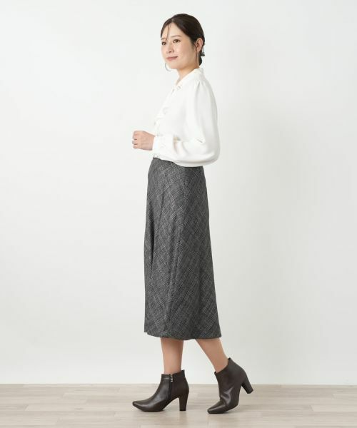 Leilian / レリアン ミニ・ひざ丈スカート | チェックフレアスカート【BOTTO GIUSEPPE】 | 詳細2