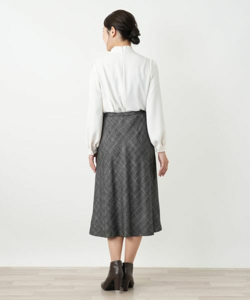 Leilian / レリアン ミニ・ひざ丈スカート | チェックフレアスカート【BOTTO GIUSEPPE】 | 詳細3