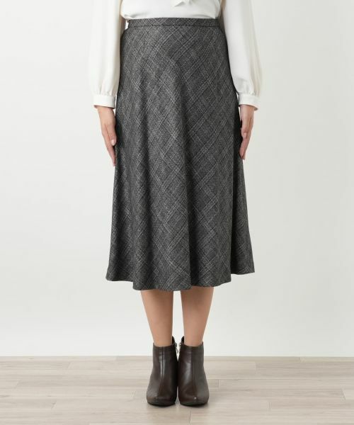 Leilian / レリアン ミニ・ひざ丈スカート | チェックフレアスカート【BOTTO GIUSEPPE】 | 詳細4