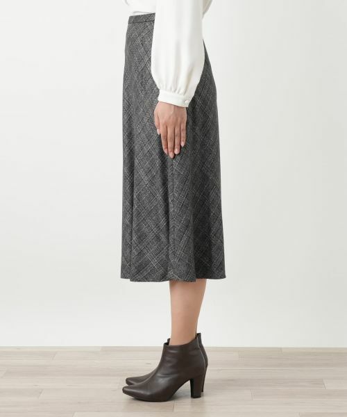 Leilian / レリアン ミニ・ひざ丈スカート | チェックフレアスカート【BOTTO GIUSEPPE】 | 詳細5