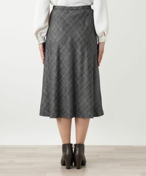 Leilian / レリアン ミニ・ひざ丈スカート | チェックフレアスカート【BOTTO GIUSEPPE】 | 詳細6