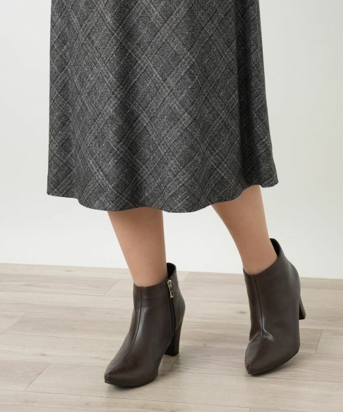 Leilian / レリアン ミニ・ひざ丈スカート | チェックフレアスカート【BOTTO GIUSEPPE】 | 詳細9