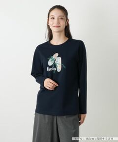 Leilian / レリアン カットソー | 刺繍クルーネックカットソー