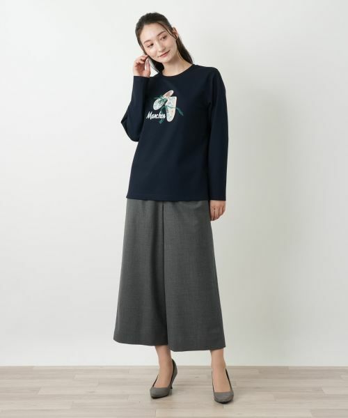 Leilian / レリアン カットソー | 刺繍クルーネックカットソー | 詳細1