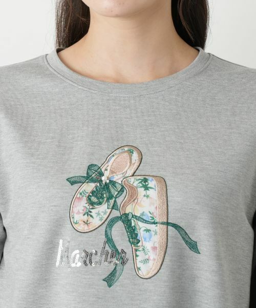 Leilian / レリアン カットソー | 刺繍クルーネックカットソー | 詳細10