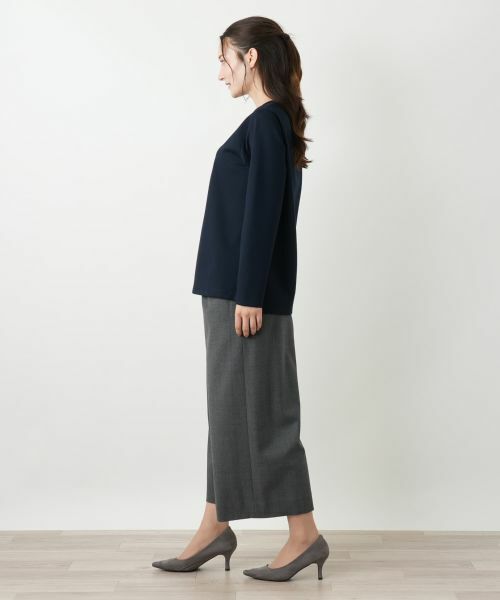 Leilian / レリアン カットソー | 刺繍クルーネックカットソー | 詳細2