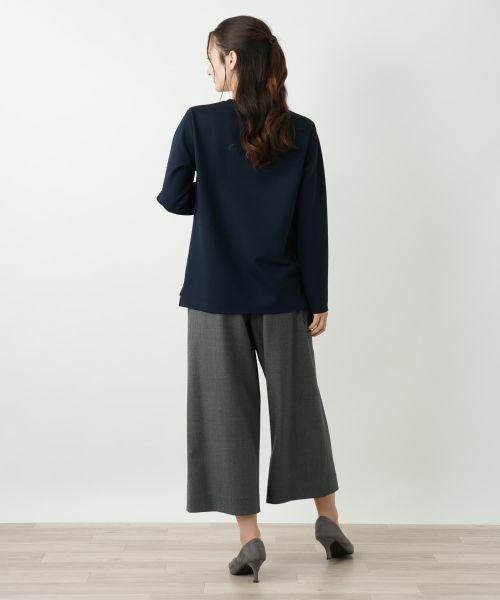 Leilian / レリアン カットソー | 刺繍クルーネックカットソー | 詳細3