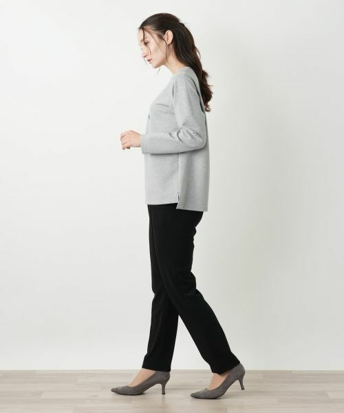 Leilian / レリアン カットソー | 刺繍クルーネックカットソー | 詳細5