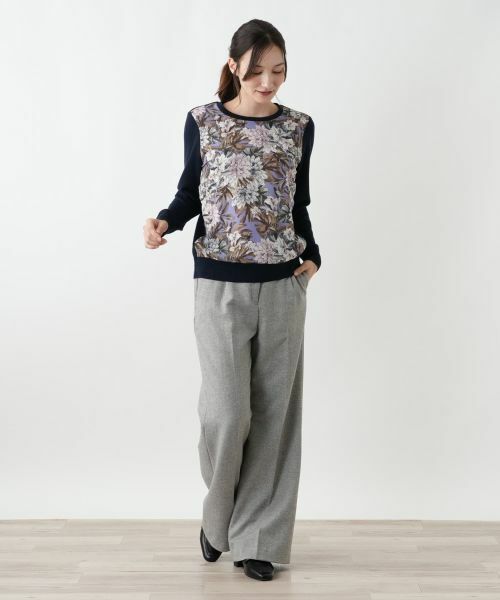 Leilian / レリアン その他パンツ | センタープレスワイドパンツ | 詳細1