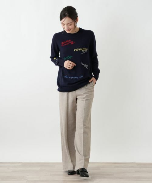 Leilian / レリアン その他パンツ | センタープレスワイドパンツ | 詳細4