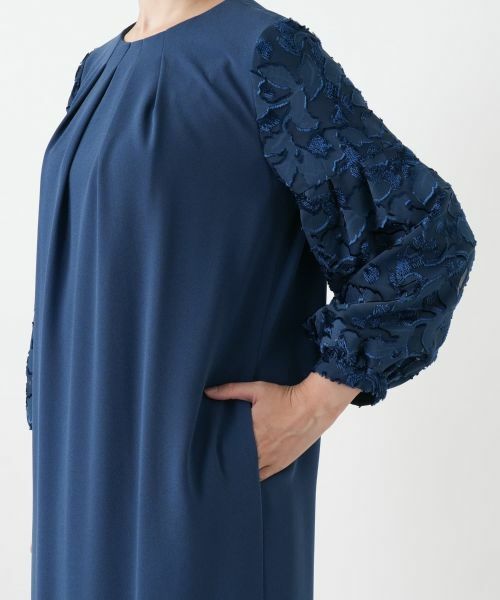 Leilian / レリアン ドレス | レース切替タックワンピース【セレモニー】 | 詳細10