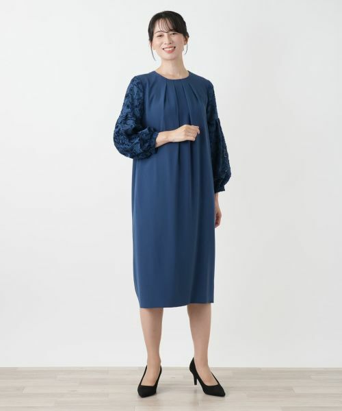 Leilian / レリアン ドレス | レース切替タックワンピース【セレモニー】 | 詳細4