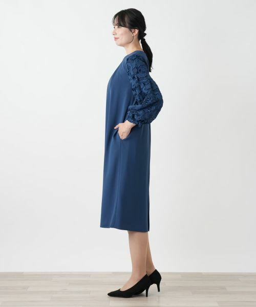 Leilian / レリアン ドレス | レース切替タックワンピース【セレモニー】 | 詳細5