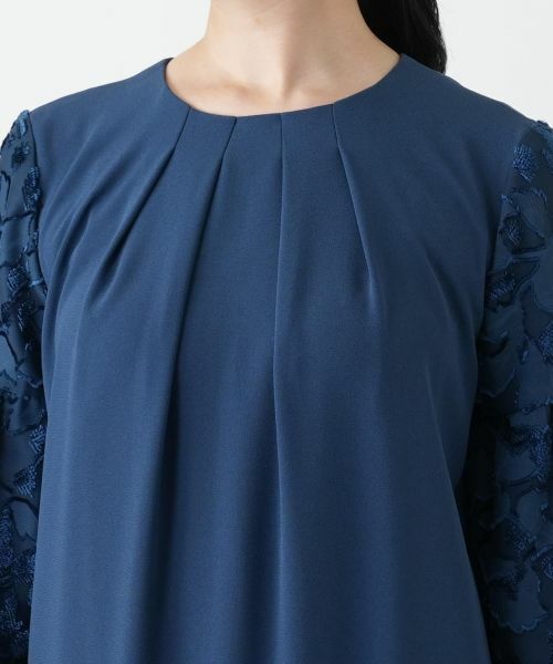 Leilian / レリアン ドレス | レース切替タックワンピース【セレモニー】 | 詳細7