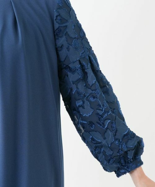 Leilian / レリアン ドレス | レース切替タックワンピース【セレモニー】 | 詳細9
