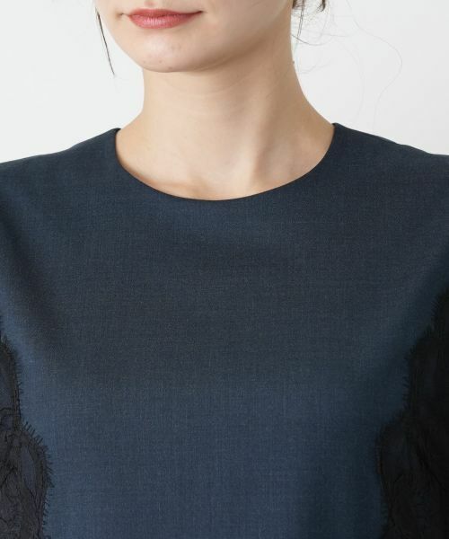 Leilian / レリアン ドレス | レースクルーネックワンピース | 詳細10