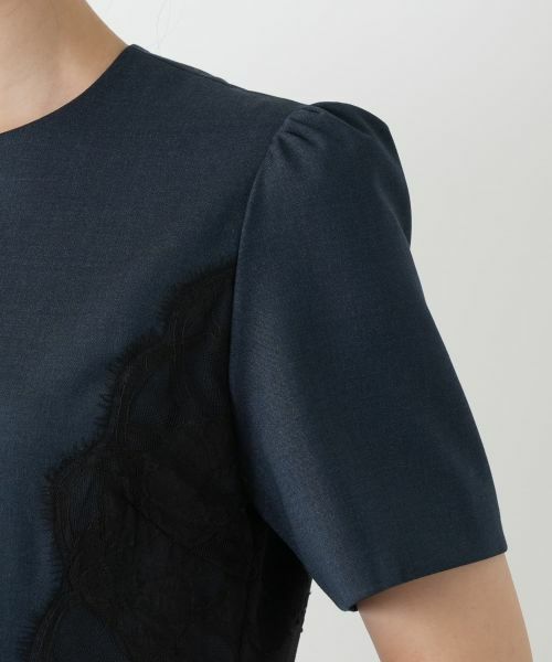 Leilian / レリアン ドレス | レースクルーネックワンピース | 詳細12