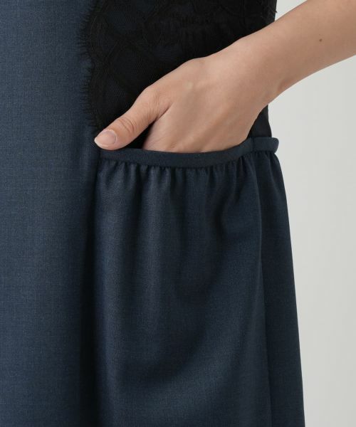 Leilian / レリアン ドレス | レースクルーネックワンピース | 詳細13