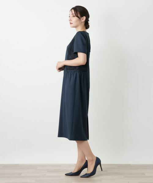 Leilian / レリアン ドレス | レースクルーネックワンピース | 詳細5