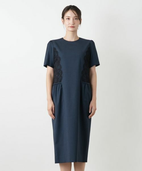 Leilian / レリアン ドレス | レースクルーネックワンピース | 詳細7