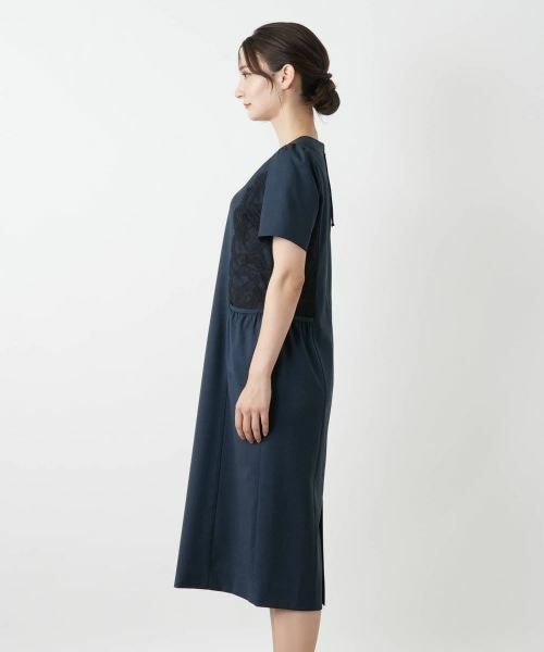 Leilian / レリアン ドレス | レースクルーネックワンピース | 詳細8