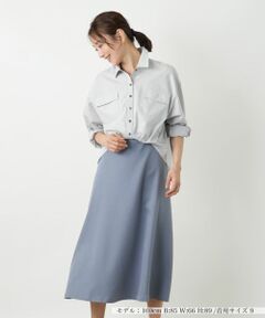 Leilian / レリアン ドレス | 洗える異素材ドッキングワンピース【25年9月カタログ】