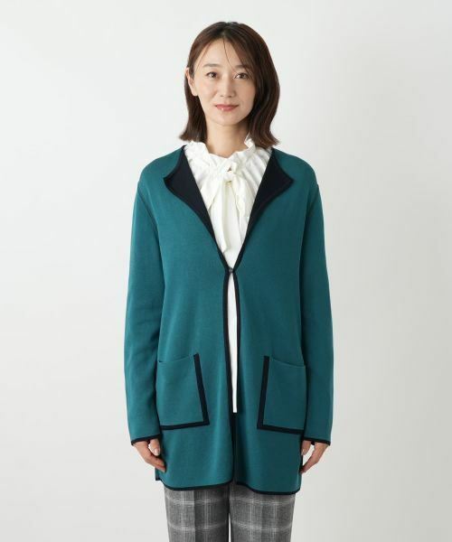 Leilian / レリアン カーディガン・ボレロ | リバーシブルラペルドカーディガン | 詳細11