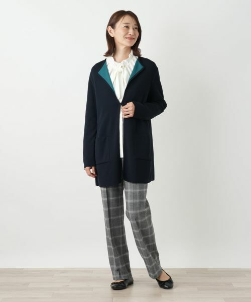 Leilian / レリアン カーディガン・ボレロ | リバーシブルラペルドカーディガン | 詳細9