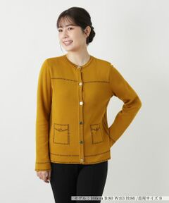 新品　LEILIAN ボーダーカーディガン　金釦　9号　手洗い可能　日本製 2025年最新】leilian レディース カーディガン・ボレロ