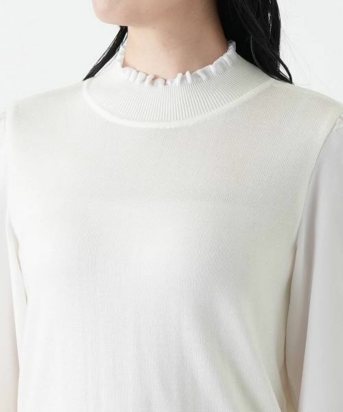Leilian / レリアン ニット・セーター | ハイネック切替プルオーバー【セレモニー】 | 詳細10