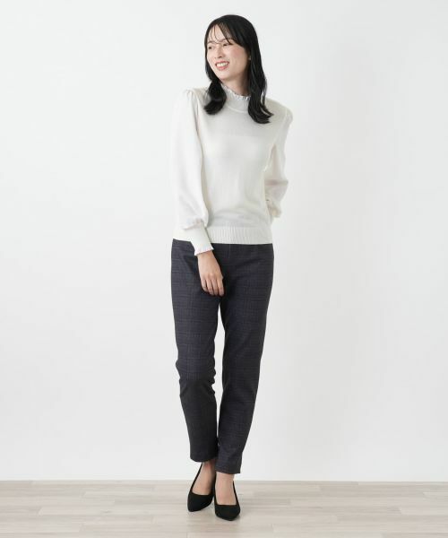 Leilian / レリアン ニット・セーター | ハイネック切替プルオーバー【セレモニー】 | 詳細4