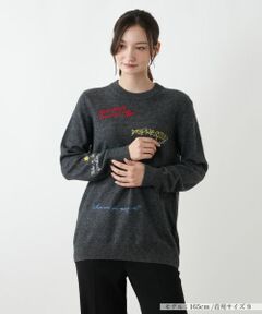 Leilian / レリアン ニット・セーター | 刺繍インターシャ編みニット