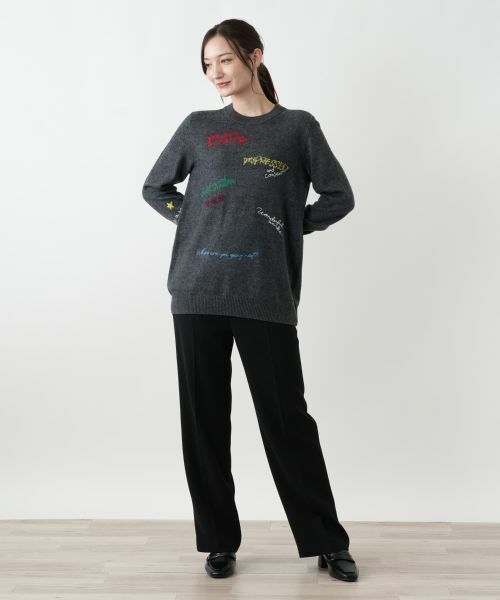 Leilian / レリアン ニット・セーター | 刺繍インターシャ編みニット | 詳細4