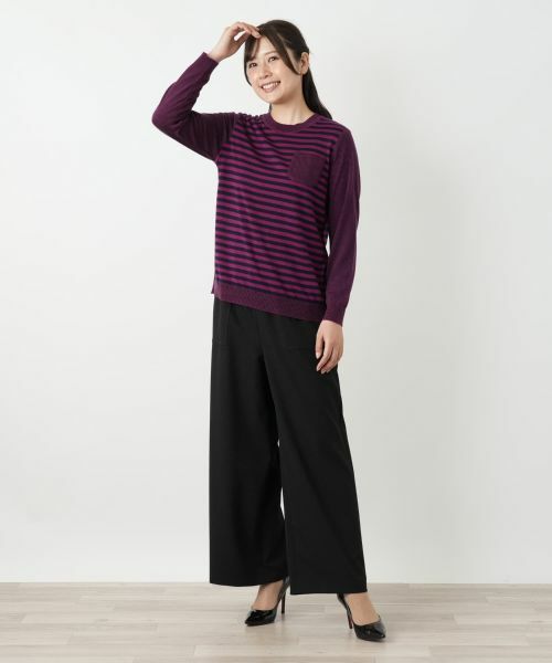 Leilian / レリアン ニット・セーター | ボーダークルーネックカットソー | 詳細1