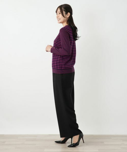 Leilian / レリアン ニット・セーター | ボーダークルーネックカットソー | 詳細2