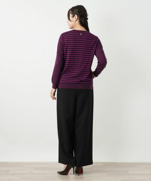 Leilian / レリアン ニット・セーター | ボーダークルーネックカットソー | 詳細3