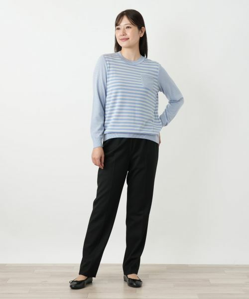 Leilian / レリアン ニット・セーター | ボーダークルーネックカットソー | 詳細4