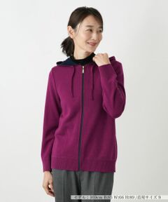 Leilian / レリアン その他アウター | 配色ジップニットパーカ