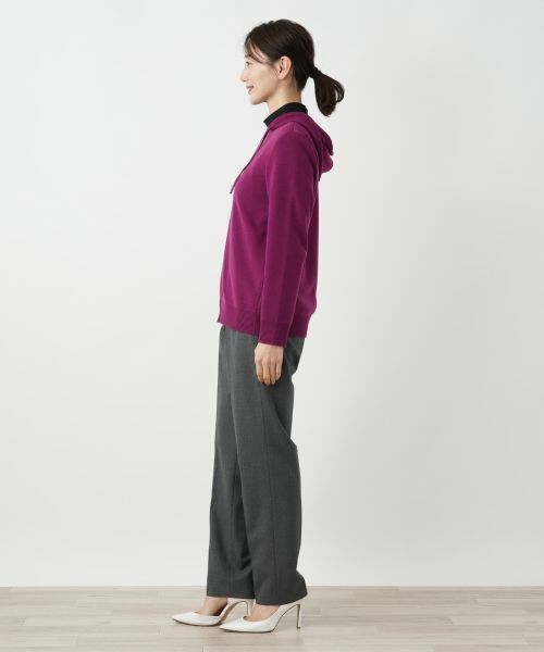 Leilian / レリアン その他アウター | 配色ジップニットパーカ | 詳細2