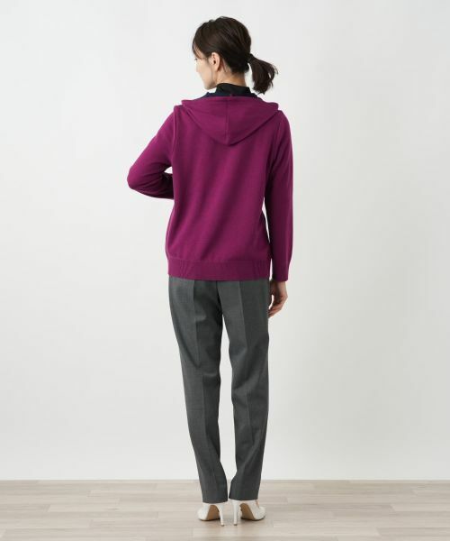 Leilian / レリアン その他アウター | 配色ジップニットパーカ | 詳細3