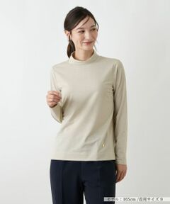 Leilian / レリアン カットソー | ラメハイネックカットソー