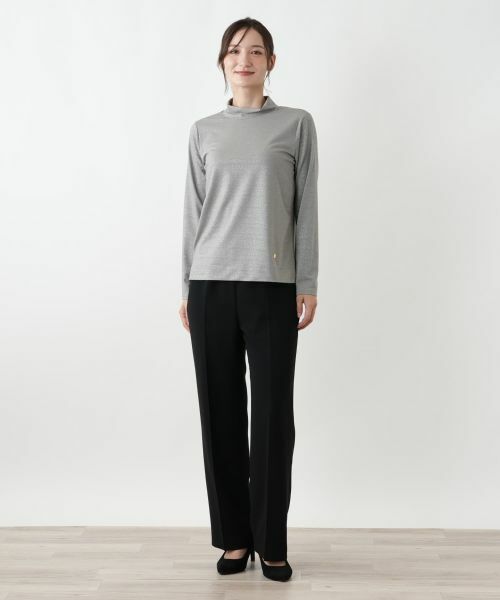 Leilian / レリアン カットソー | ラメハイネックカットソー | 詳細1
