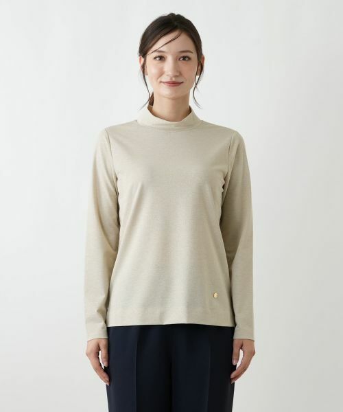 Leilian / レリアン カットソー | ラメハイネックカットソー | 詳細10