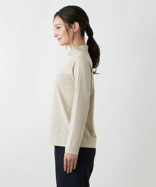 Leilian / レリアン カットソー | ラメハイネックカットソー | 詳細11