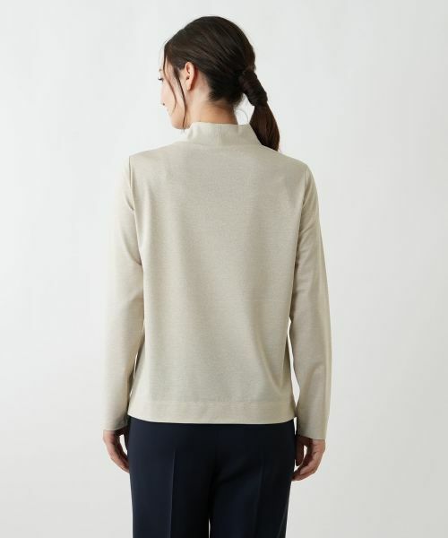 Leilian / レリアン カットソー | ラメハイネックカットソー | 詳細12