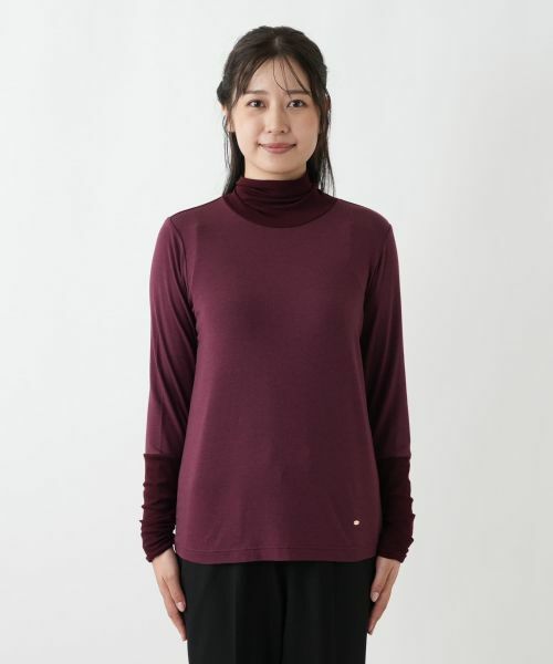 Leilian / レリアン カットソー | 切替ハイネックカットソー | 詳細10