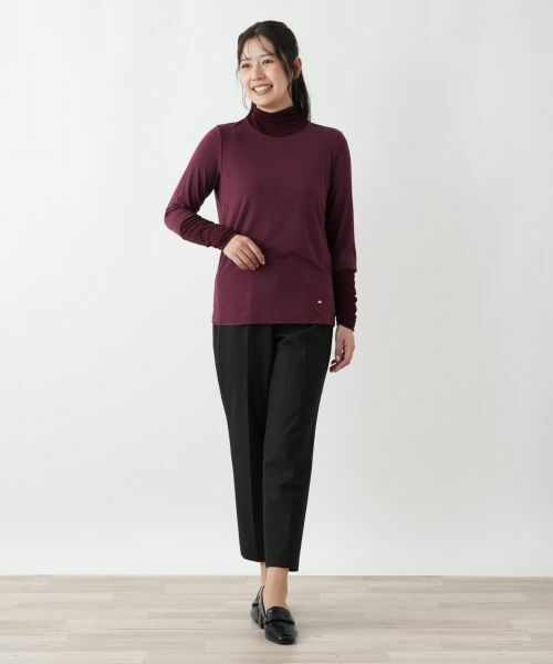 Leilian / レリアン カットソー | 切替ハイネックカットソー | 詳細7